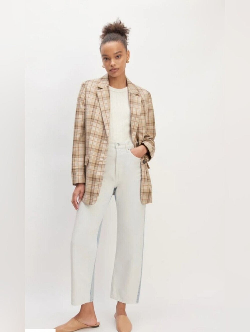 Everlane Two-Tone Light Wash & White Organic Cotton Jeans 29R